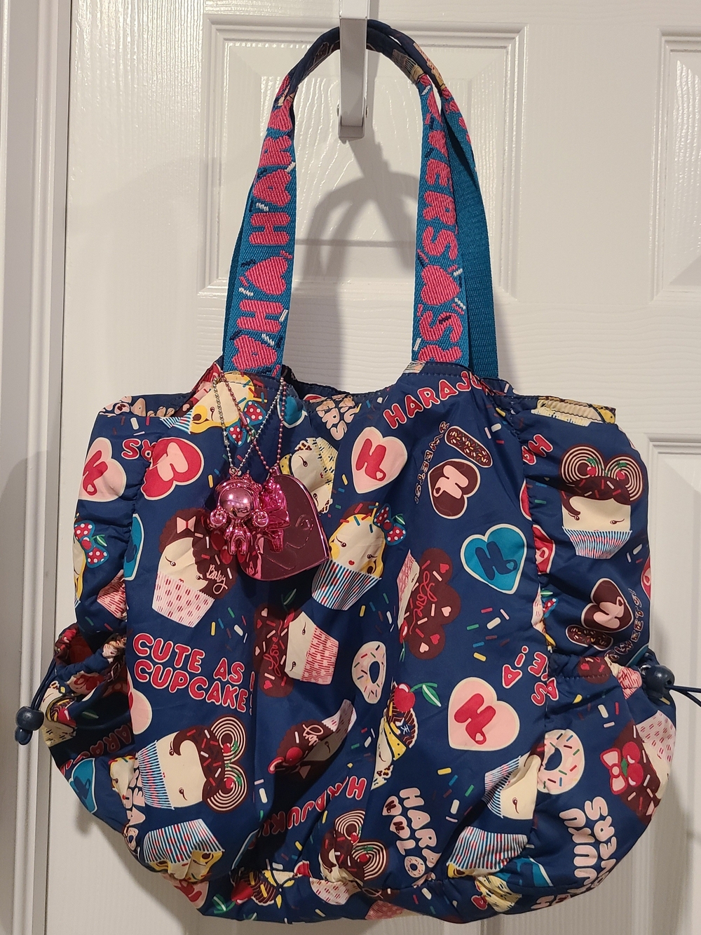 Harajuku Lovers Navy "Cute As A Cupcake" Print Tote Bag/purse